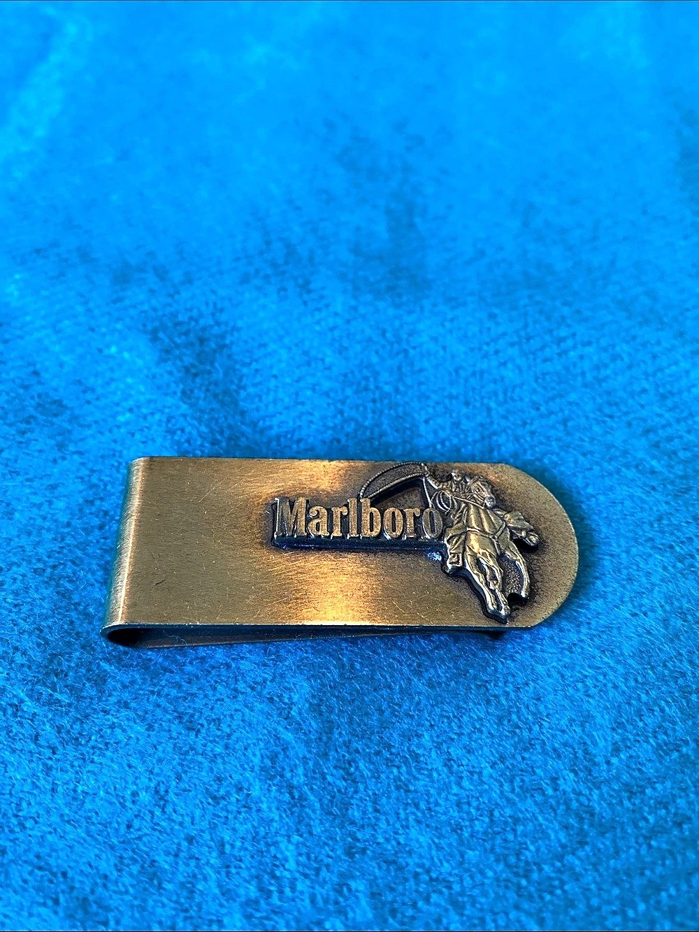 VINTAGE Marlboro Gold-Tone Money Clip